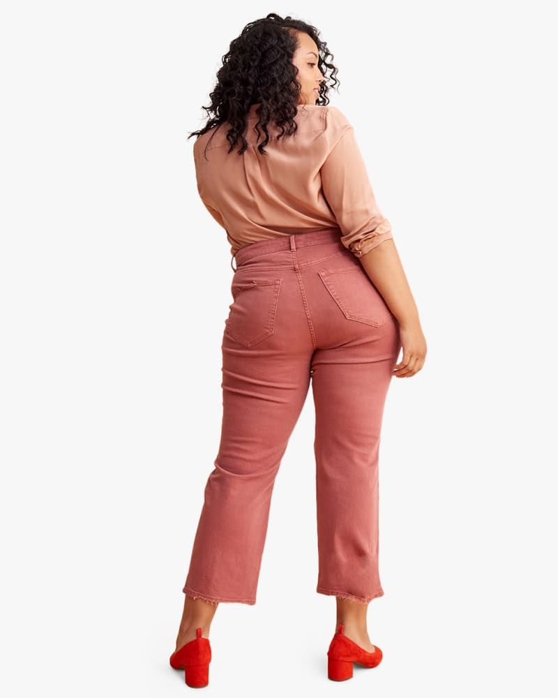 Back of plus size Holland High Rise Straight Leg Jean by Warp + Weft | Dia&Co | dia_product_style_image_id:119390